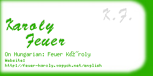 karoly feuer business card